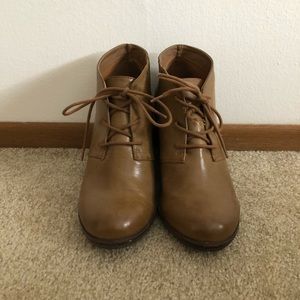 Torrid Tan Wedged Heel Boots